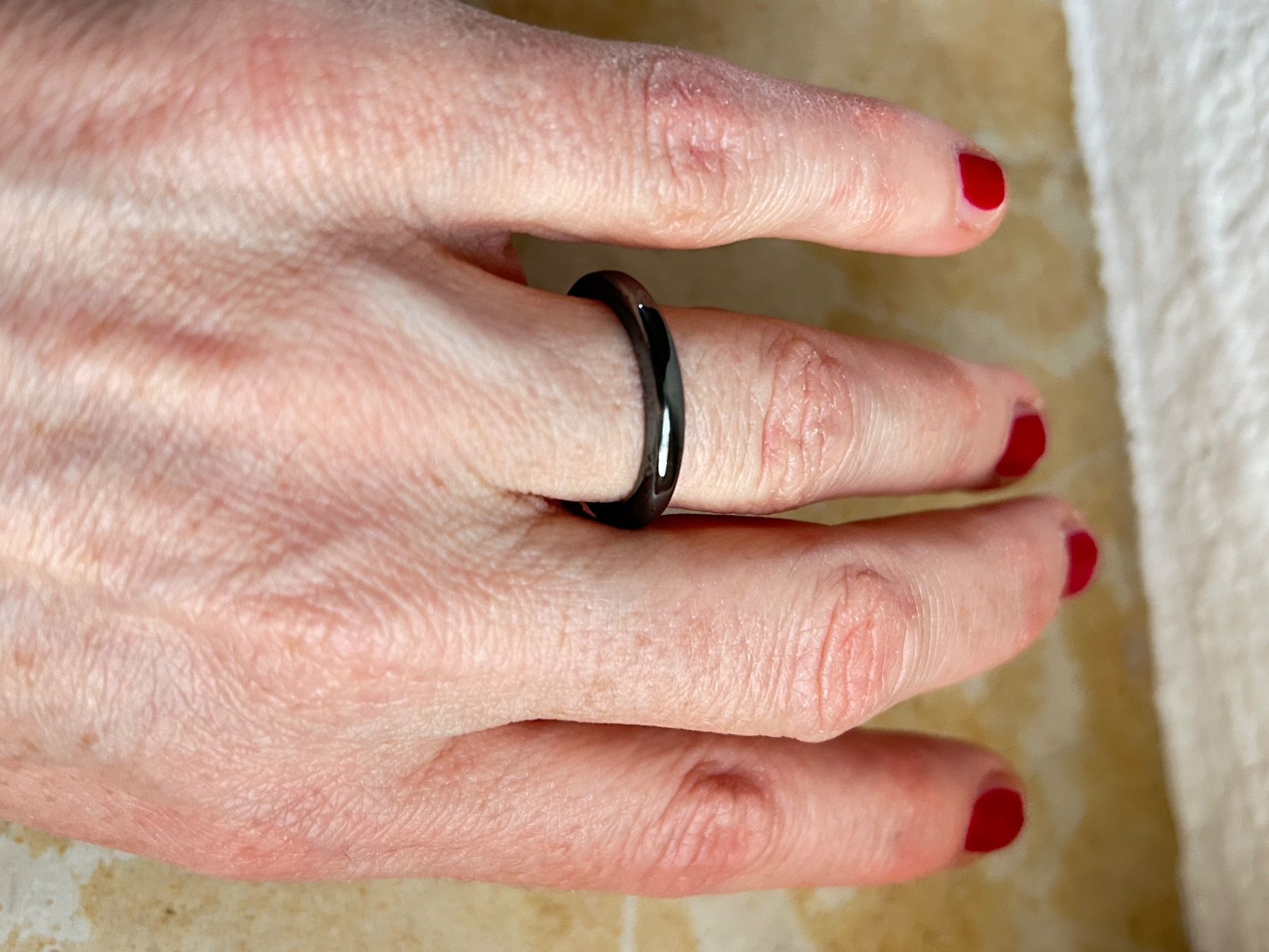 Anelli: Eleganter Hämatit Ring Gr. 52/54 – Usato da Laufen venduto da Bellebellezza 4