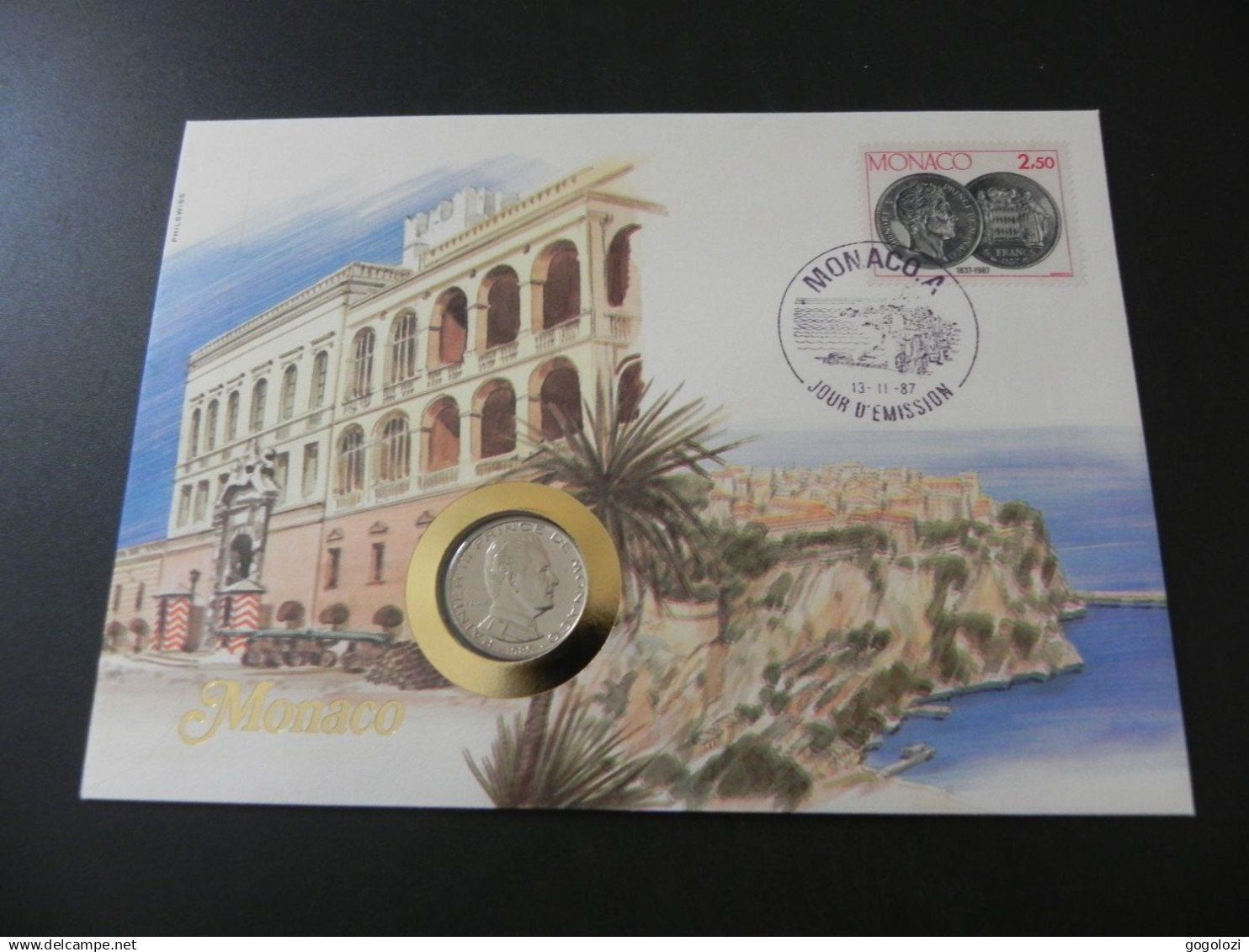 Tutti le monete: Münzbrief Monaco 1 Franc 1986 – Usato da Biel/Bienne venduto da Gogolozi