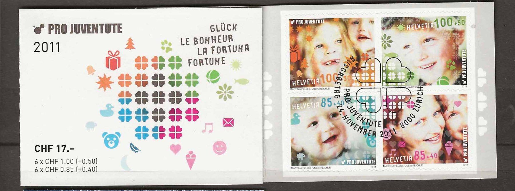 Tutti i francobolli: PJ2011 - Carnet Pro Juventute 2011 ET – Usato da Trélex venduto da Phil_Albert