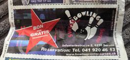 Swiss Bowling Sursee: Bon für Gratis Schuhmiete