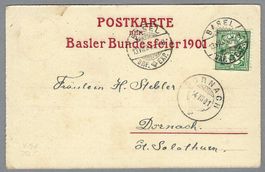 1901, BASEL - BASLER BUNDESFEIER 1901, SCHÖNE LITO