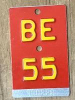BE 55 - VELONUMMER - FAHRRADSCHILD - PLAQUE DE VELO - BE 55