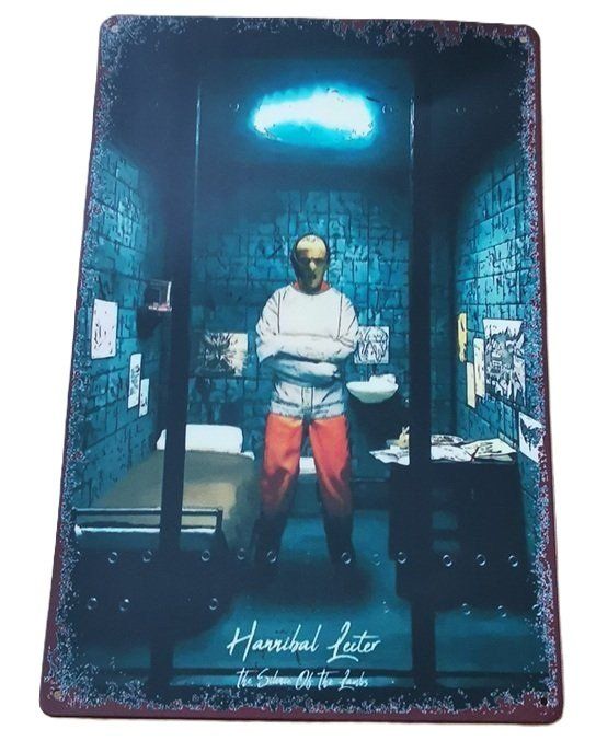 Insegne: HANNIBAL LECTER - Blechschild (neu, OVP) – Nuovo e nell'imballaggio originale da Wilen b. Wollerau venduto da morethanmusic