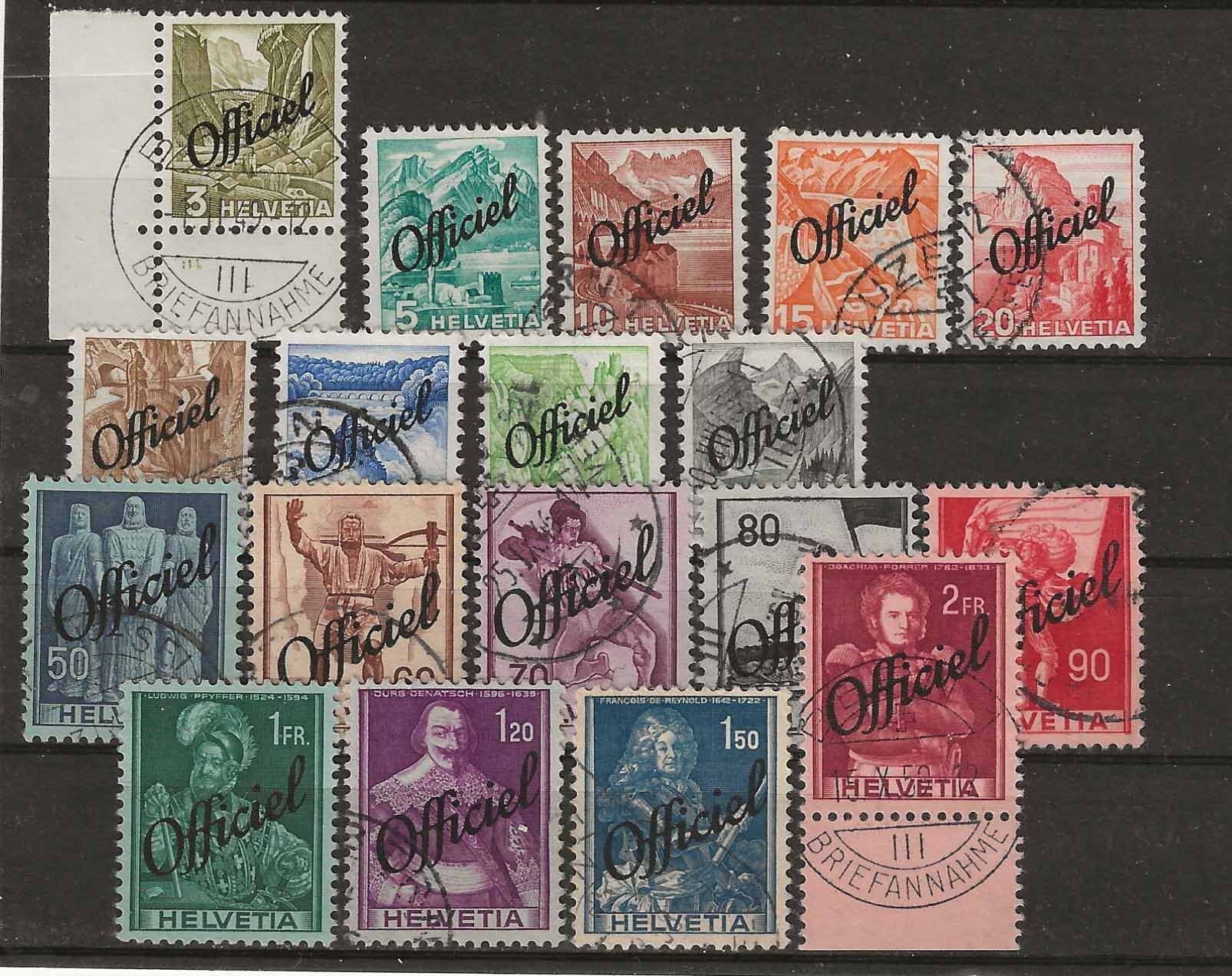 Tutti i francobolli: Off99 - Lot timbres "Officiel" obl. – Usato da Trélex venduto da Phil_Albert