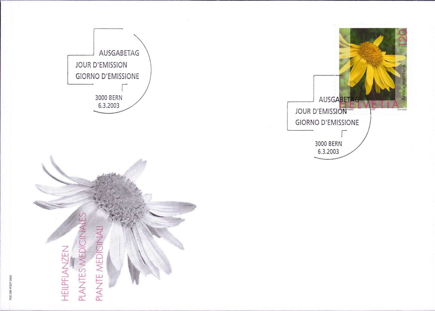 Alle Briefmarken: 2003_7 STK. FDC Heilpflanzen Satz       KW 30.00 – Gebraucht aus Eggersriet von stamp303 3