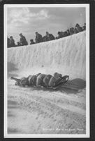St. Moritz GR , Wintersport , Bob ander grossen Kurve , 1929