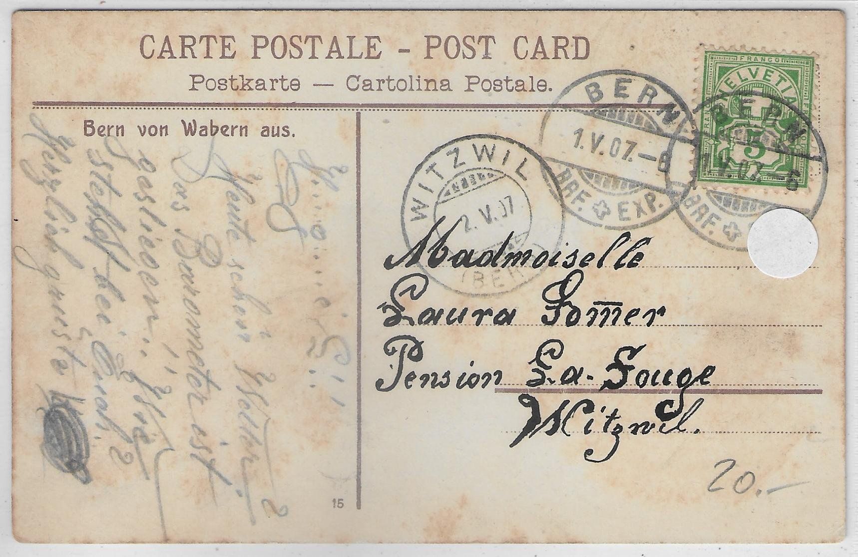 Cartoline postali: Bern von Wabern aus – Usato da Ettingen venduto da Kartenplanet 1