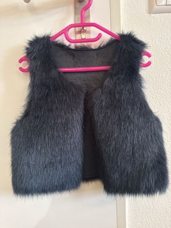 Gilet sans manches en fausse fourrure, enfant, comme neuf!