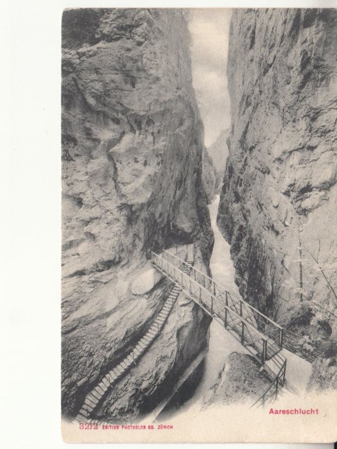 Cartoline postali: Aareschlucht ca. 1900 – Usato da Bürglen TG venduto da StampGraf