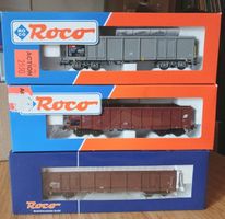 Roco Ho 47210 DR,47470 SBB,66505 DR, 3 tombereaux,bons états