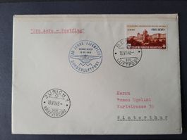 1943, Flugpostbeleg nach Winterthur (Pro Aero - Postflug) ET