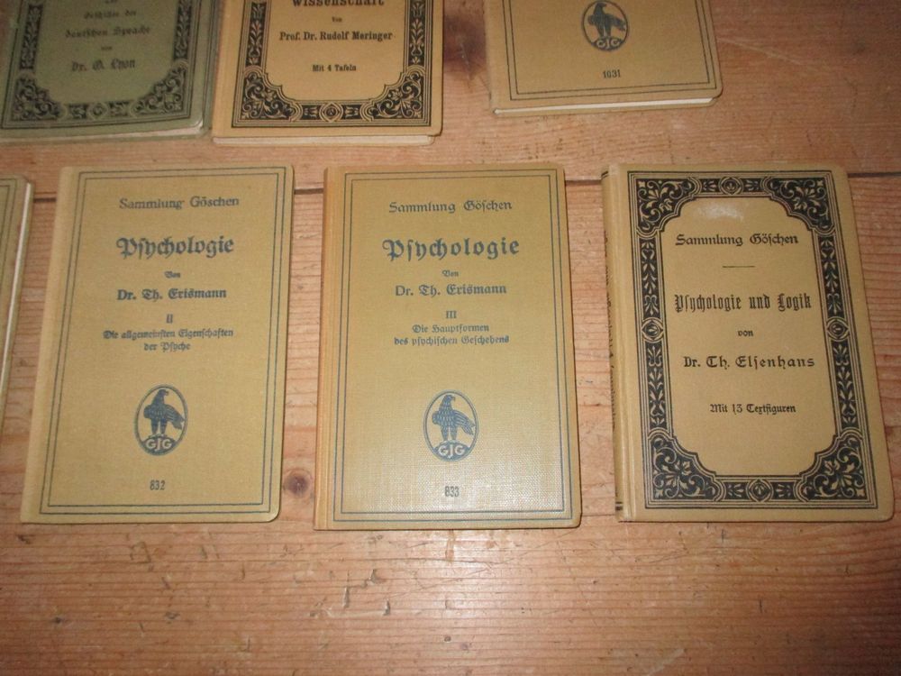 Livres: Antiquarische Bücher Sammlung Göschen, 9 Stück – D'occasion à Flims - Dorf par Stagediver 4