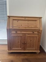 Sekretär Möbel Kiefer Massiv Holz Klappbar Schubladen vintag