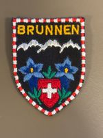Hochwertiger vintage Aufnäher Badge Brunnen Schweiz