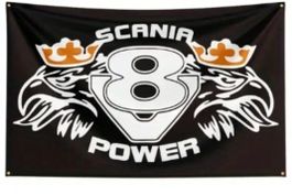 Scania V8 Power Fahne, 90x150cm  Sammlerstück!