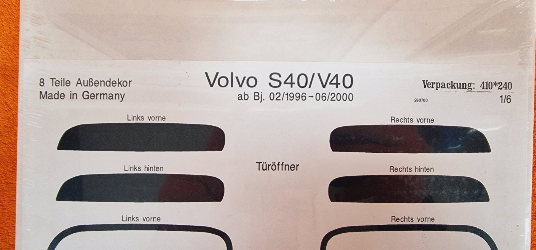 Volvo Tutti pezzi di ricambio auto: Aussendekort Teile Volvo – Nuovo e nell'imballaggio originale da Gwatt (Thun) venduto da Bilsport 2