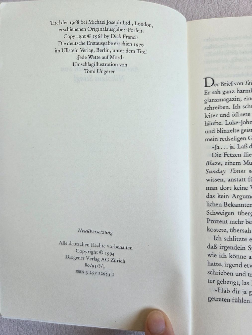 Bücher: Dick Francis - Hilflos – Gebraucht aus Bergdietikon von Tanne_10 3