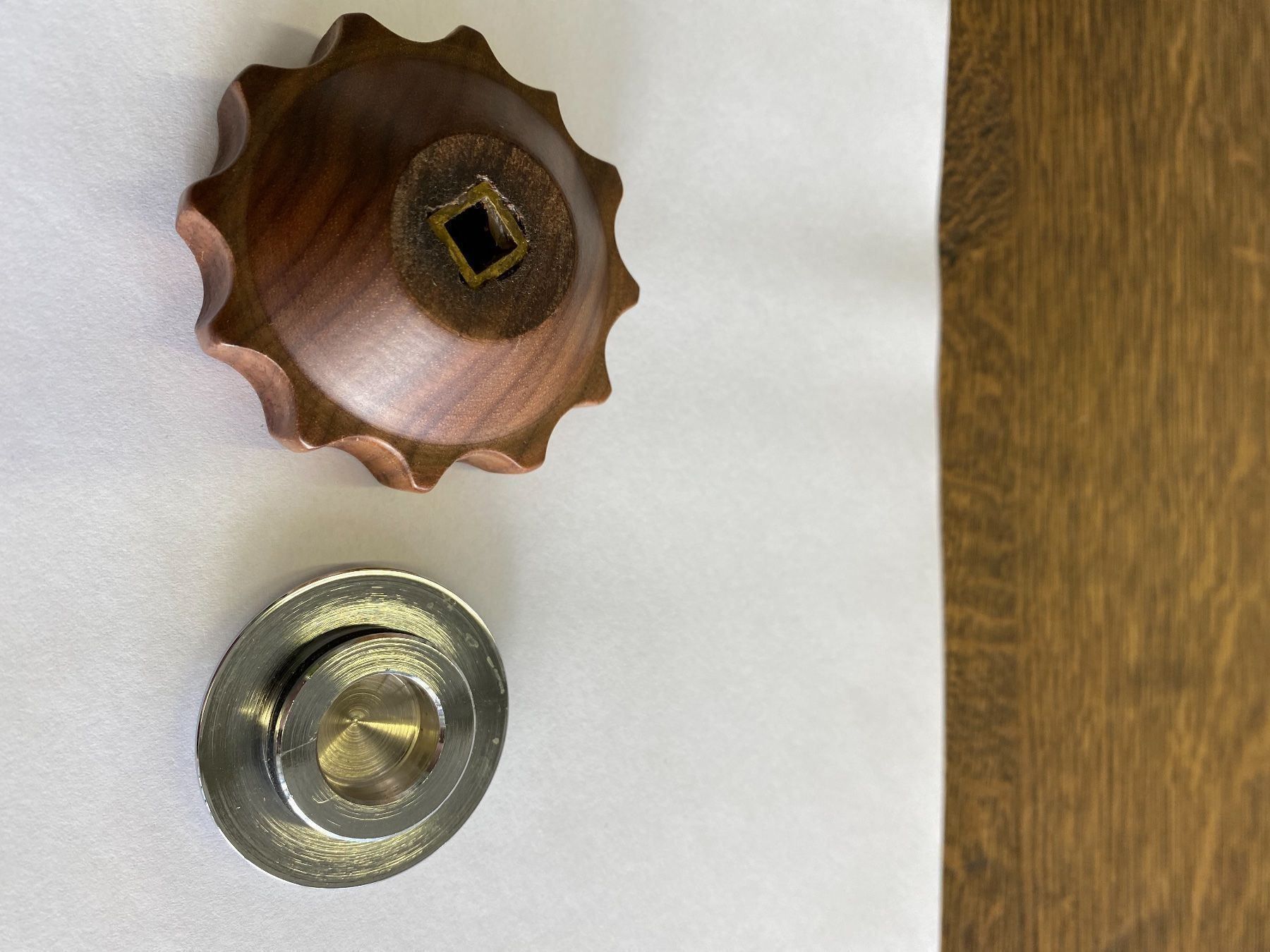 Macchine per caffè & Macchine per espresso: Nussbaumholz Drehgriff mit Chrom Deckel – Nuovo e nell'imballaggio originale da Oberbüren venduto da Olympia9245 2