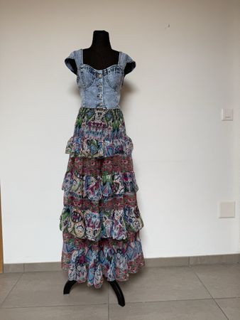 Boho Stufenmaxirock