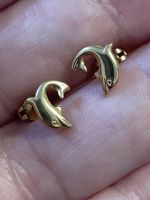 Boucles d’oreilles, dolphin en or