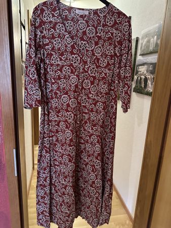 Seasalt Cornwall Sommerkleid XL,  Blumenmuster rot
