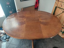 Runder Ausziehtisch Holz geölt guter Zustand