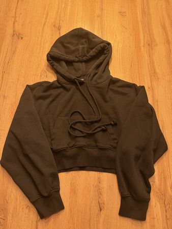 Brauner Cropped Hoodie, ideal für den Herbst! Gr. M