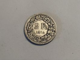 Schweiz 2 Franken 1874 