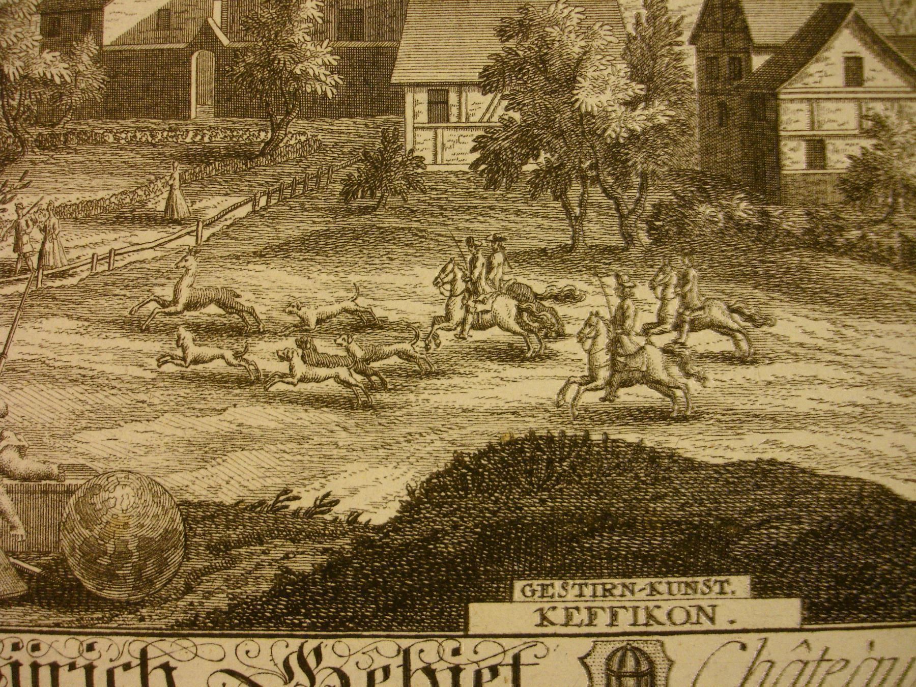 Stiche: ISLIKON, SCHLOSS KEFIKON, KUPFERSTICH – Gebraucht aus Grüningen von Kartensammler 5