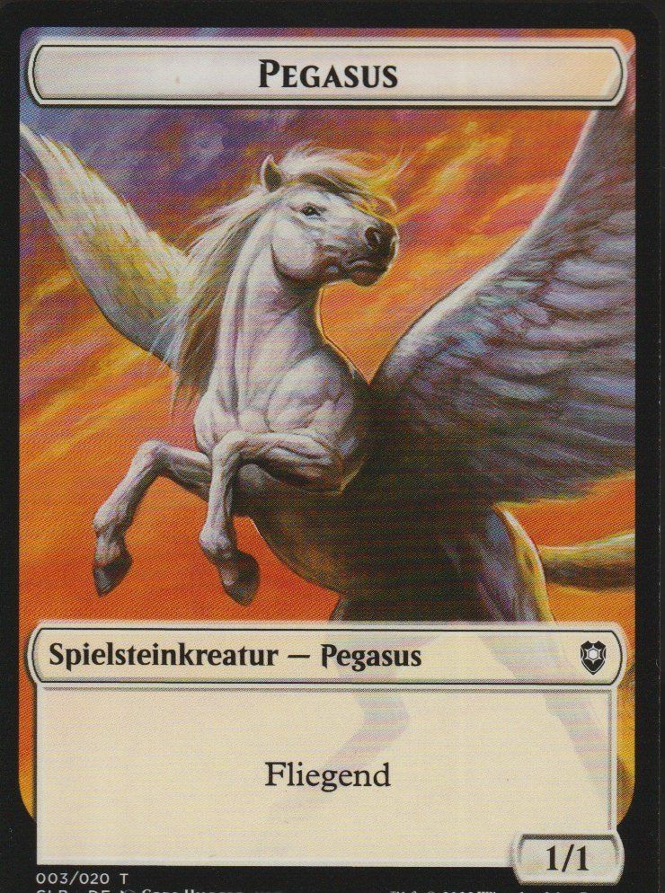 Magic The Gathering Sammelbilder & Trading cards: TCG Magic The Gathering MTG CLB 003 T token Pegasus – Neu (gemäss Beschreibung) aus Vezia von Aquarius_Age