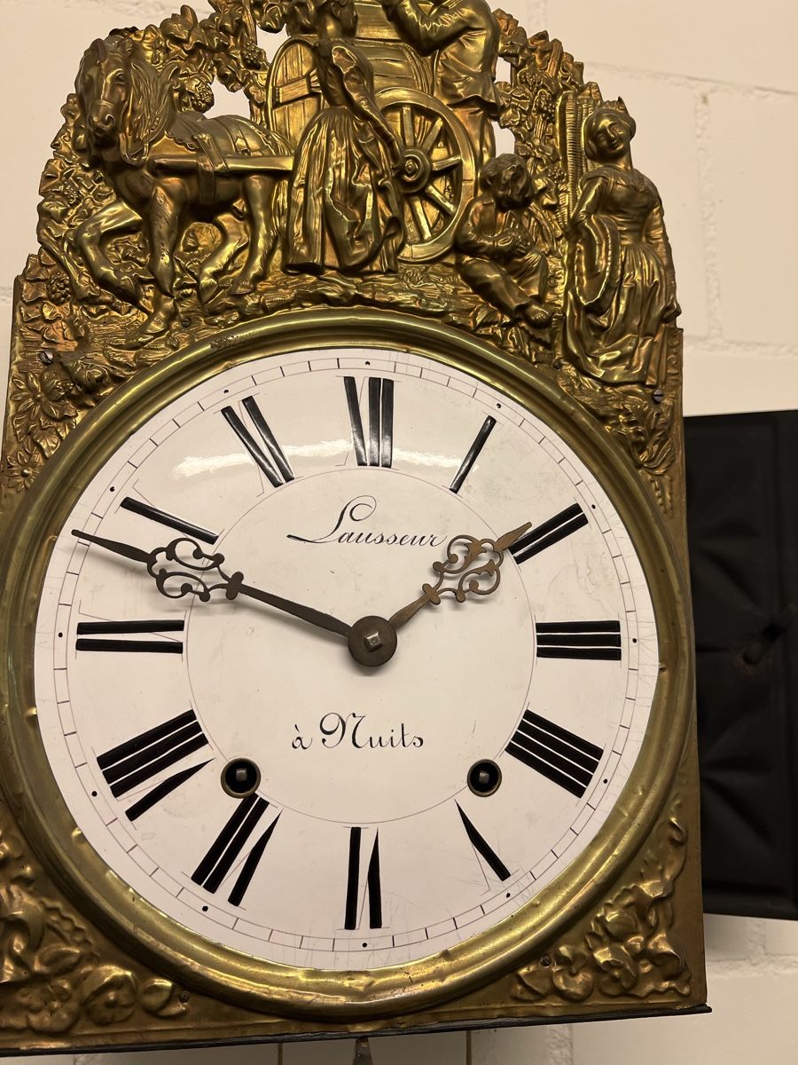 Orologi da terra & Orologi da parete: Comtoise mit Traubenernte Motiv ca. 1820 – Usato da Igis venduto da Haupt48 1