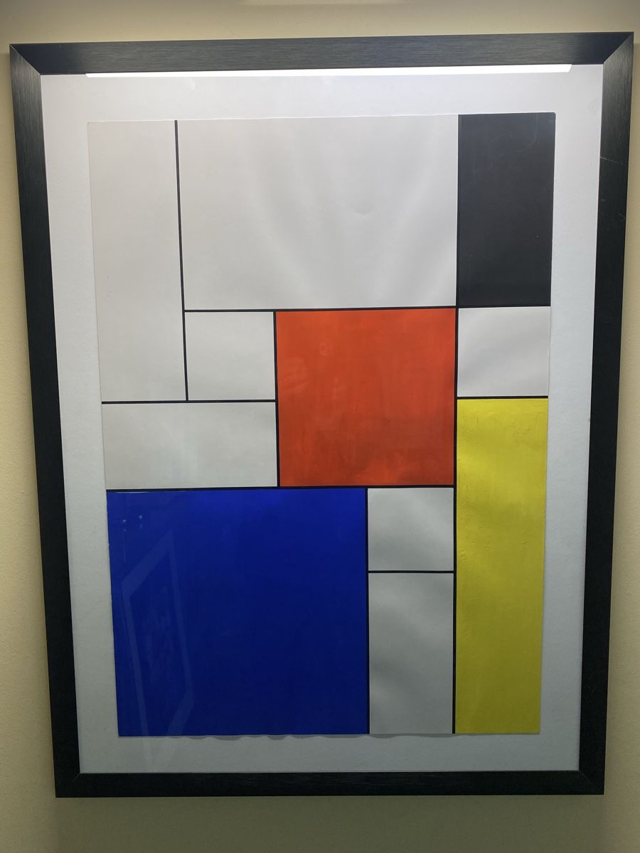 Gemälde: Original modernes Bild , gemalt nach Piet Mondrian – Gebraucht aus Buochs von Chreschte2 1