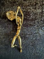 Pendentif femme dorée vintage danseuse Art Déco chic (49)