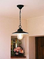 1x Pendelleuchte schwarz, IP44, Zeigemuster / neuwertig!