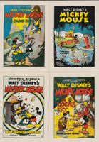 4 Ak Disney's Micky Mouse, Plakatkunst im Postkartenformat