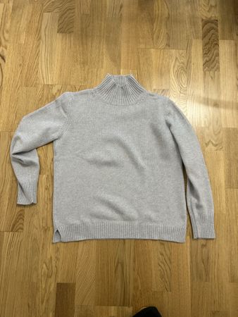 Maglione azzurro collo alto Gran Sasso in cashmere, taglia 