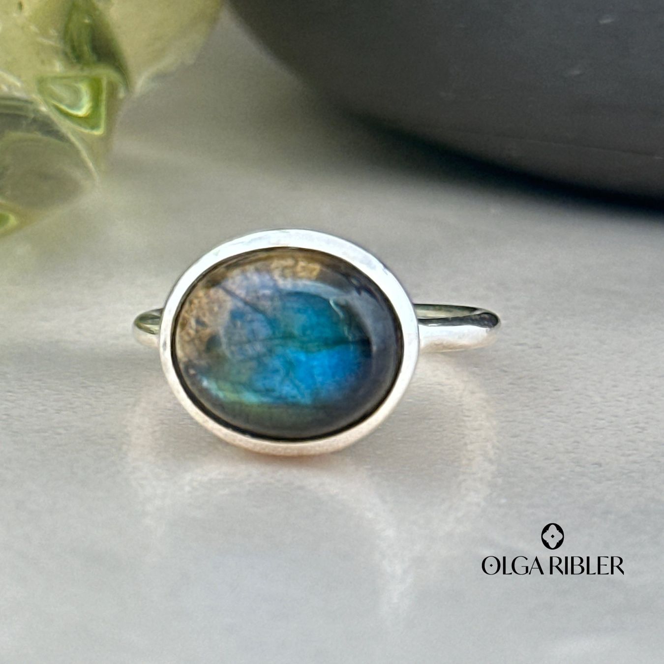 Olga Ribler Ringe: Sterling Silber Ring 925 mit Labradoritre Grösse 53 – Neu (gemäss Beschreibung) aus Luzern von byolgaribleroutlet 2
