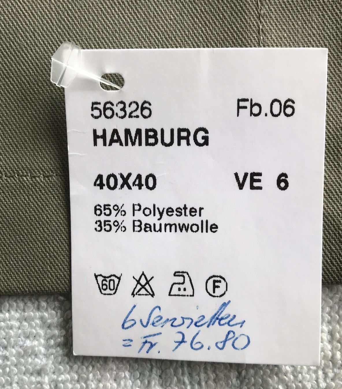 Tovaglioli: NEU 6 STÜCK SERVIETTEN 40X40 – Nuovo (secondo la descrizione) da Ostermundigen venduto da Kari1937 3
