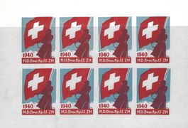 Soldatenmarken HD-Bew. Kp 13 ZH  8er Block ungezähnt