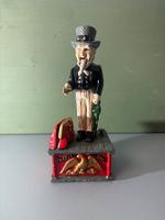 Uncle Sam Spardose aus Gusseisen – mechanische Bank