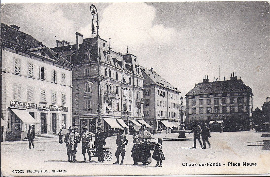 Ansichtskarten: CHAUX-de-FONDS, place neuve – Gebraucht aus Les Verrières von Scampi0