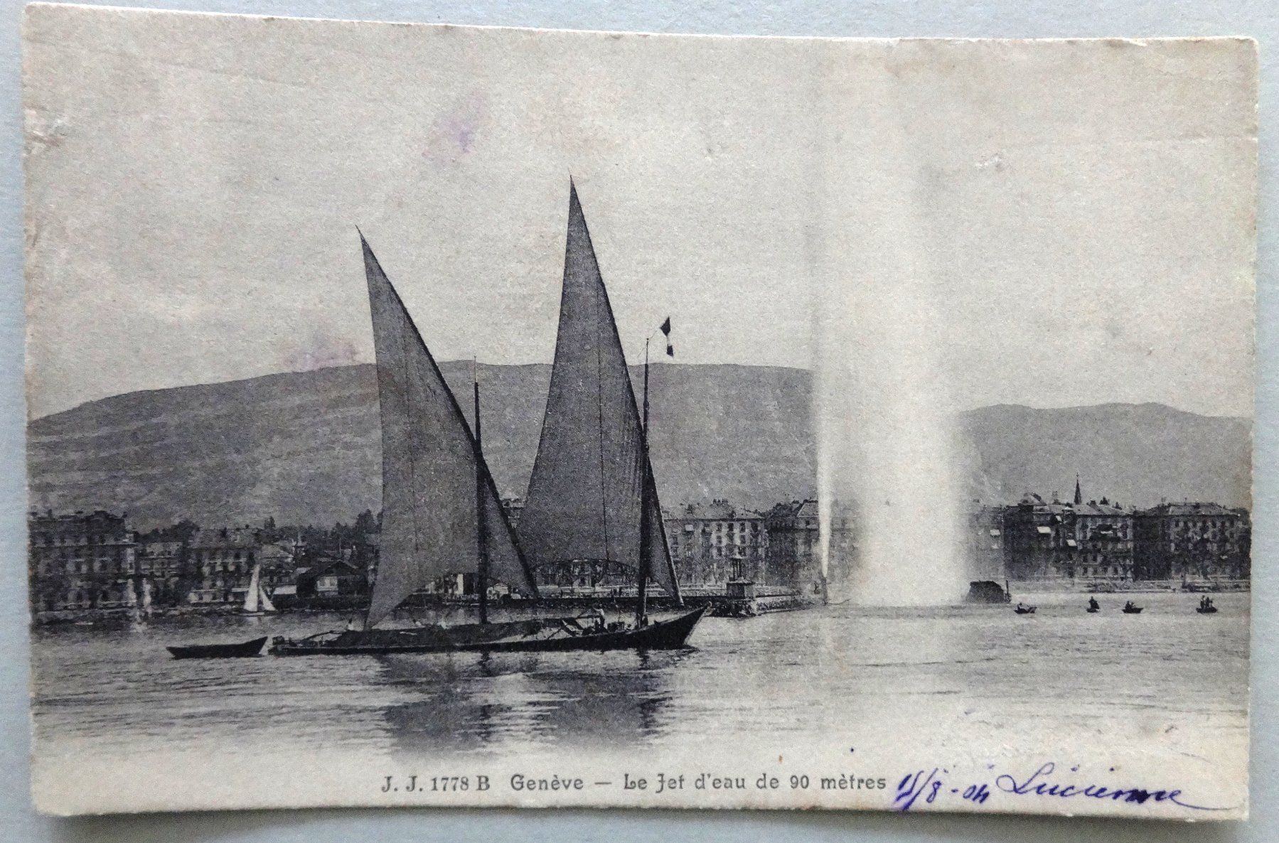 Cartes postales: Genève - Le Jet d' eau de 90 m. – Défectueux à Fétigny par Billy2miny