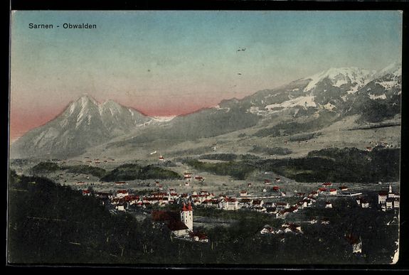 Ansichtskarten: Sarnen /Obwalden, Panorama mit Kirche un – Gebraucht aus Berlin von bartko-reher