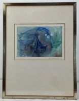 Heidi Zihlmann Original Aquarell gerahmt 1987 – Zürich Kunst