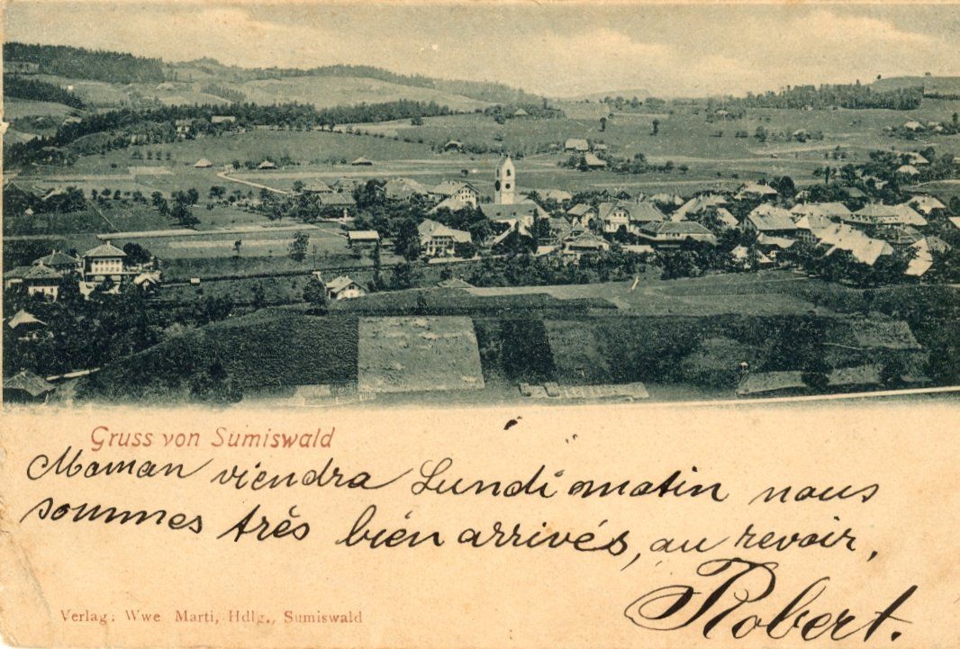 Cartoline postali: Sumiswald   BE      um  1 9 0 2 – Usato da Brig venduto da Valcards54