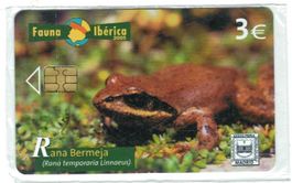 Privat-Telefonkarte Spanien Rana Bermeja Frosch originalverp