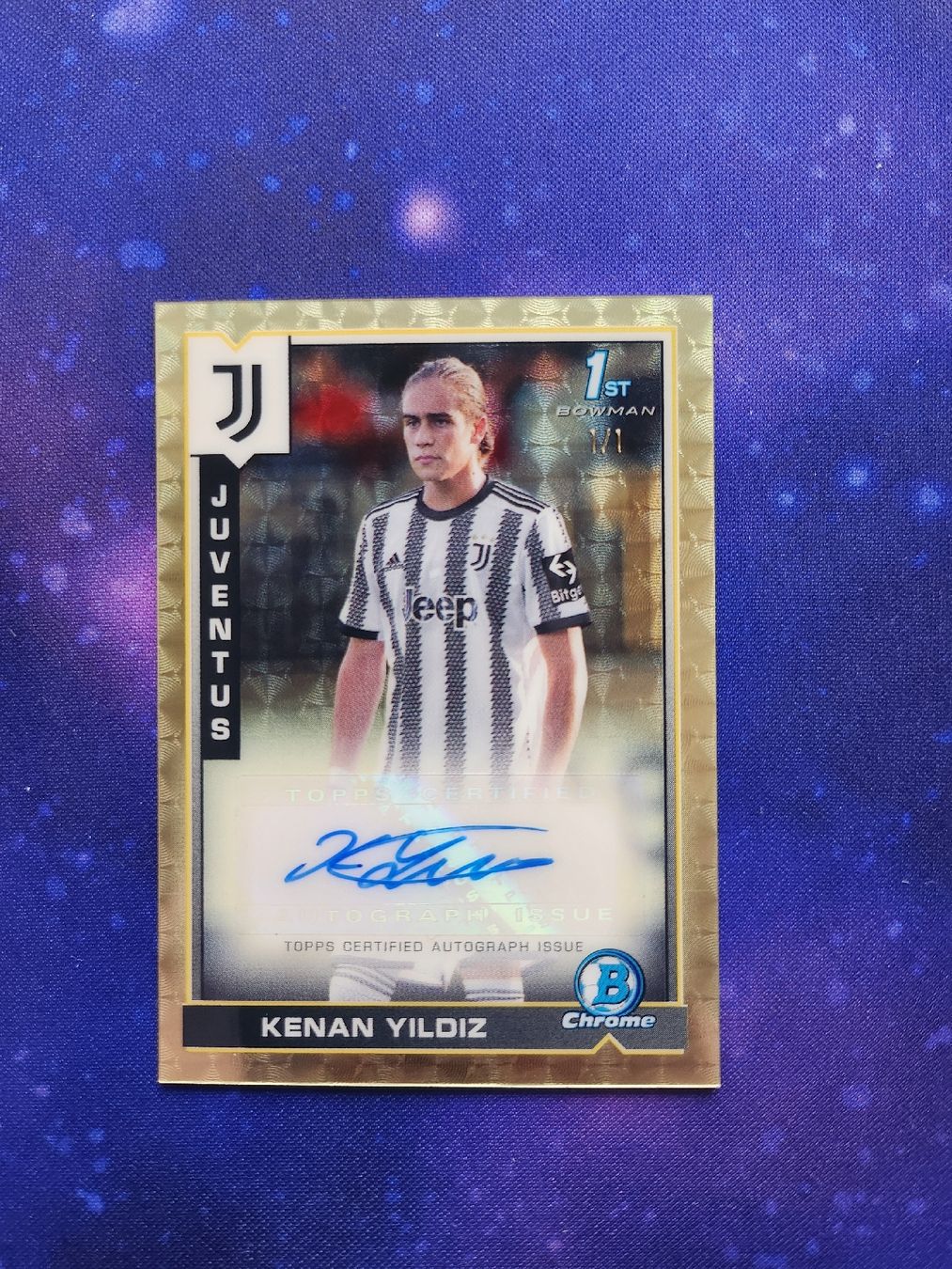 Kenan Yildiz 1/1 superfractor 1st bowman (RC) Topps Chrome (Neu