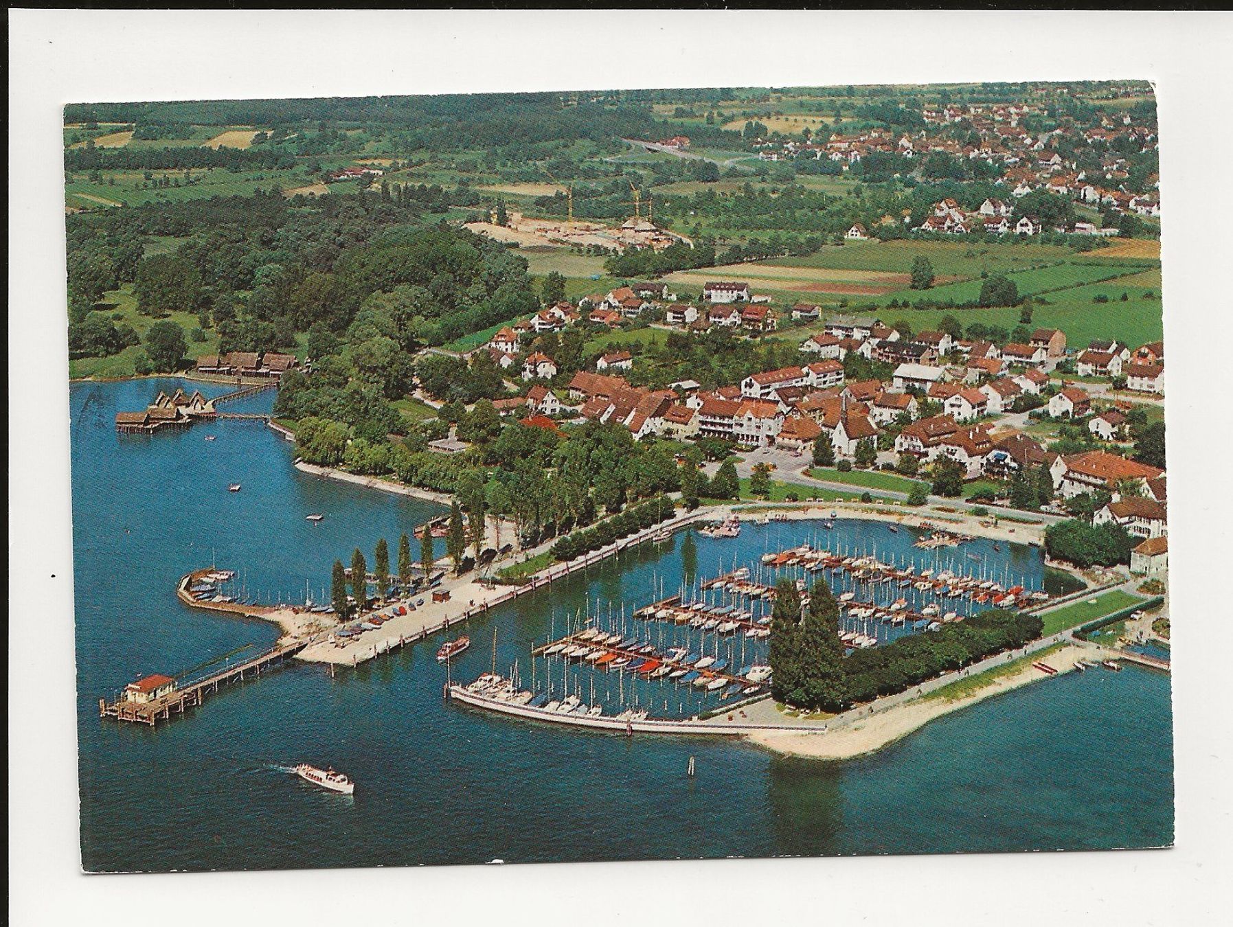 Cartoline postali: AK 1976 Unteruhldingen am Bodensee mit Hafen – Usato da Greifensee venduto da 315WDO