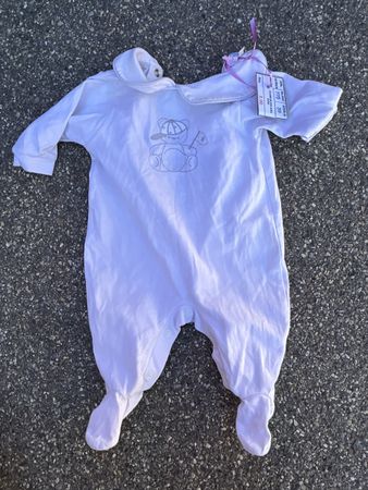 Pyjama bébé blanc avec motif ours taille 1 mois / 50cm