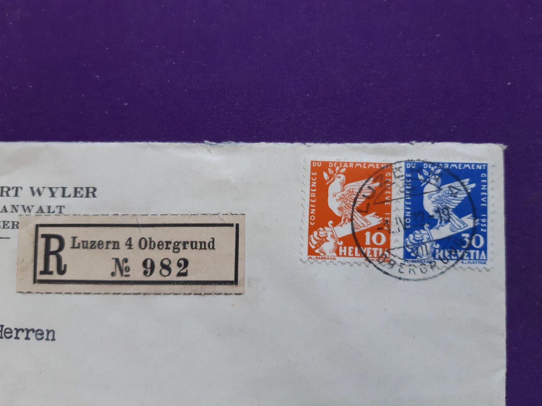 Tutti i francobolli: alter Brief 1932, eingeschrieben und Top-Frankatur – Usato da Wangs venduto da weisstannen01 1